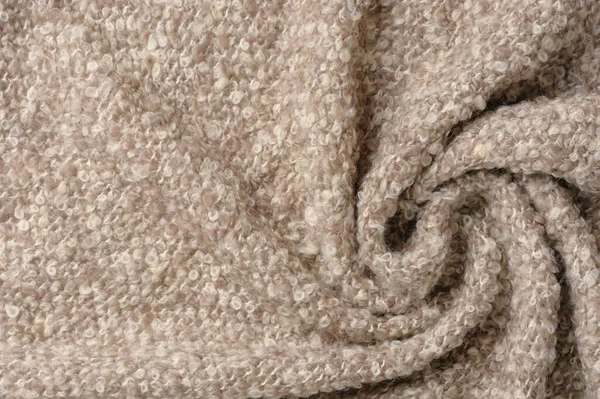 针织马海毛毛毯的抽象纹理 抽象的面料背景 高贵的马海毛纹理 — 图库照片