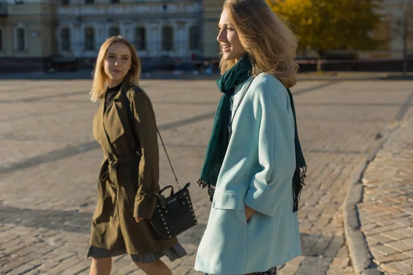 Chicas elegantes están caminando — Foto de Stock