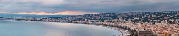 Nice Francia Junio 2018 Nice Beach Sunset Landscape France Bonita — Foto de Stock