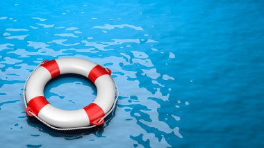 Lifebuoy denizin boşaltmak 3d çizim ile