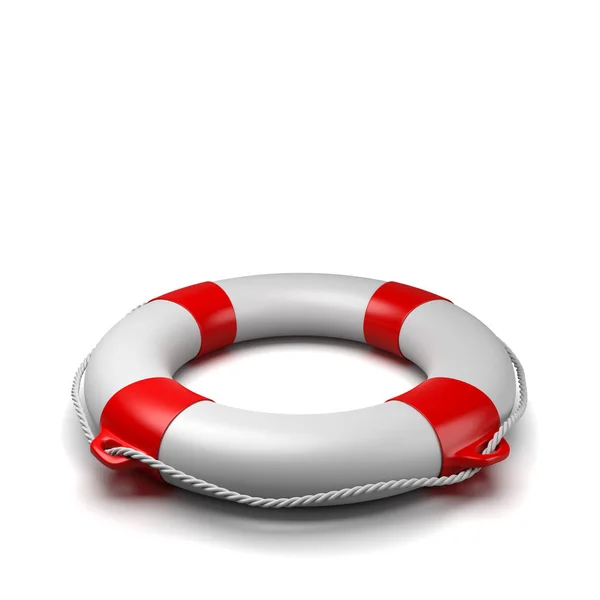 Lifebuoy Fundo Branco Com Copyspace Ilustração — Fotografia de Stock