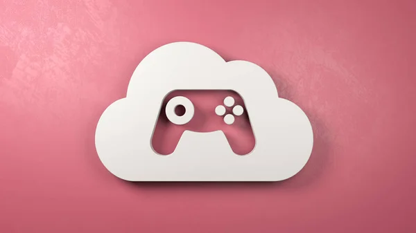 Ilustrasi Konsep Cloud Gaming Service — Stok Foto