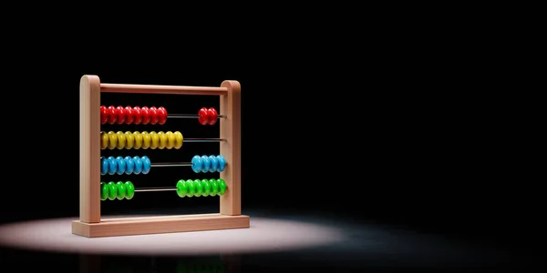 Abacus Spotlu Siyah Arka Plan — Stok fotoğraf