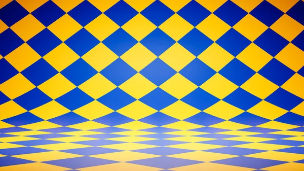 Empty Blank Colorful Checkered Pattern Studio Background — Stock Photo, Image