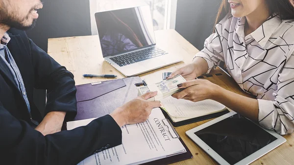 Konzept der Partnernachfolge des Vertragsgeschäfts; Business ha — Stockfoto