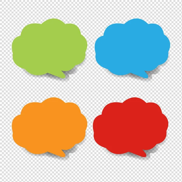 Colorful Speech Bubble Collection Transparent Background Gradient Mesh Vector Illustration — Stock Vector