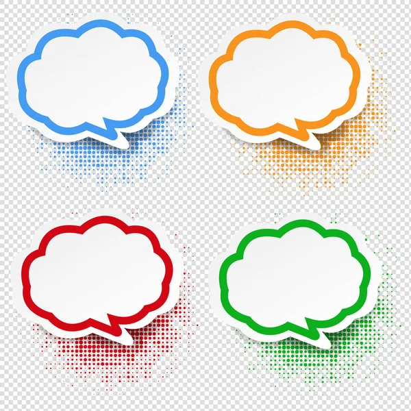 Speech Bubble Set Transparent Background Gradient Mesh Vector Illustration — Stock Vector