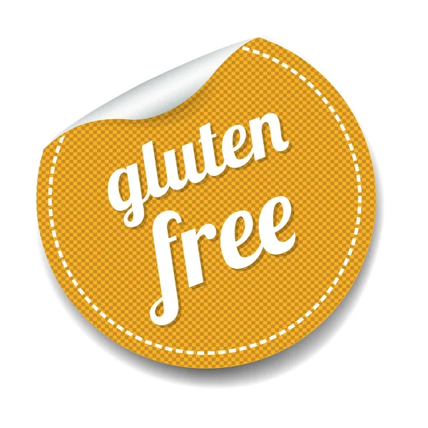 Gluten Free Label Lsolved White Background Gradient Mesh Vector Illustration — 스톡 벡터