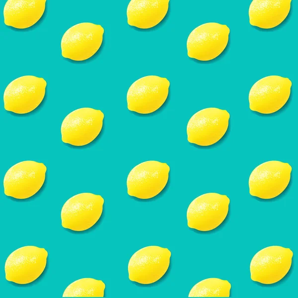 Lemon With Mint Background With Gradient Mesh, Vector Illustration