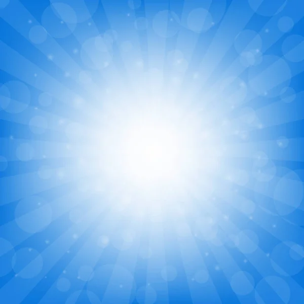 Blue Sunburst Background Gradient Mesh Vector Illustration — Stock Vector