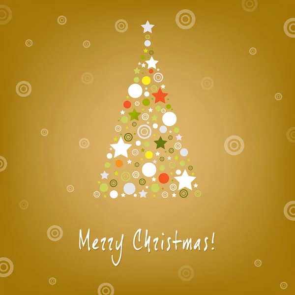 Χριστουγεννιάτικη Κάρτα Δέντρου Σχεδιασμός Χαιρετισμός Διαβαθμίσεις Mesh Διάνυσμα Εικονογράφηση — Διανυσματικό Αρχείο