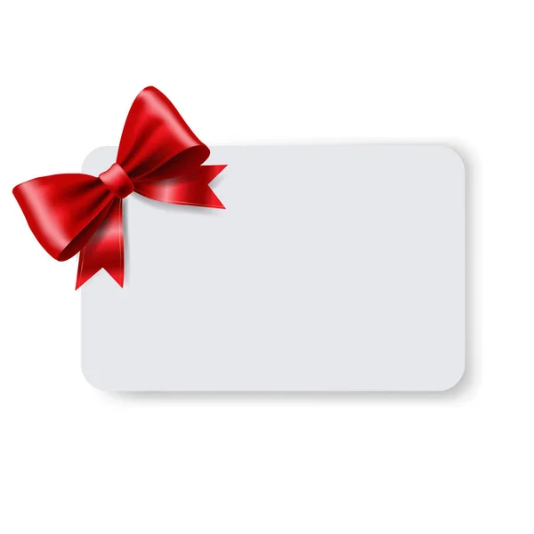 Étiquette Cadeau Vierge Avec Ruban Rouge Arc Avec Gradient Mesh — Image vectorielle