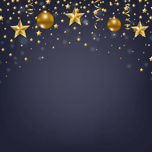 Cartão Natal Com Estrelas Com Malha Gradiente Ilustração Vetorial —  Vetores de Stock