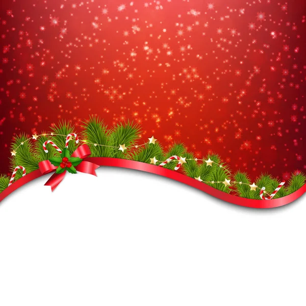 Červené Vánoční Červené Pozadí Červeným Lukem Přechodovou Sítí Vektorové Ilustrace — Stockový vektor