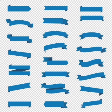 Mavi Kurdele İzole Şeffaf Arkaplanda Gradyan Ağ, Vektör İllüstrasyonuyla Ayarlandı