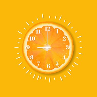 Günaydın Portakal Sancağı Gradyan Örgü, Vektör İllüstrasyonu