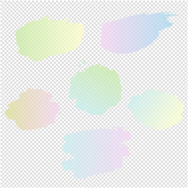 Pastel Blots Set Isolé Fond Transparent Illustration Vectorielle — Image vectorielle