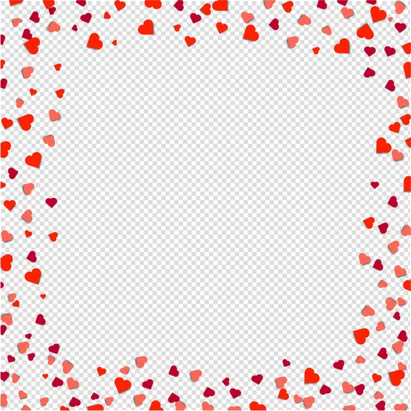Hearts Borders Isolated Transparent Background Gradient Mesh Vector Illustration — Stock Vector