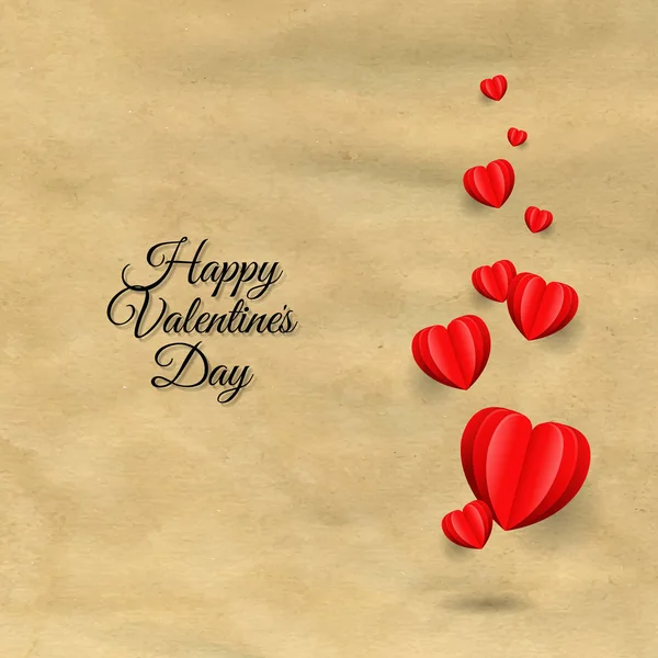 Happy Valentines Day Postcard Gradient Mesh Vector Illustration — Stock Vector