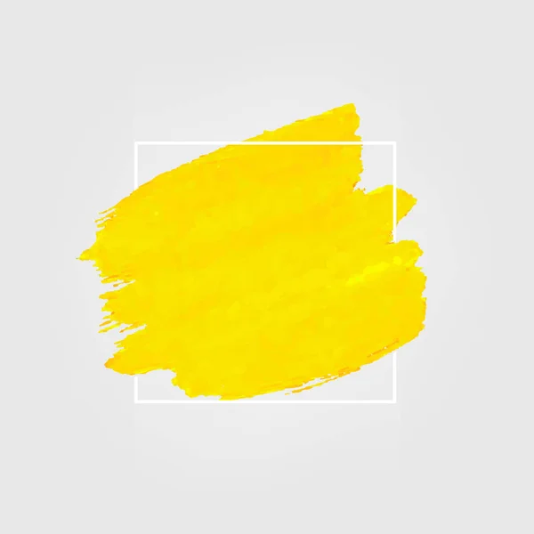 Yellow Banner Paint Vector Illustration — Stock Vector