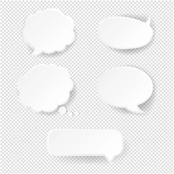 Sprechblasen Set Transparenter Hintergrund Mit Gradientennetz Vektorillustration — Stockvektor