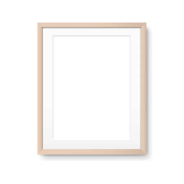 Wood Picture Frame Isolated Gradient Mesh Vector Illustration — Stock Vector