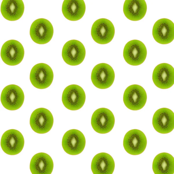 Hintergrund Aus Kiwi Früchten Mit Gradientennetz Vektorillustration — Stockvektor