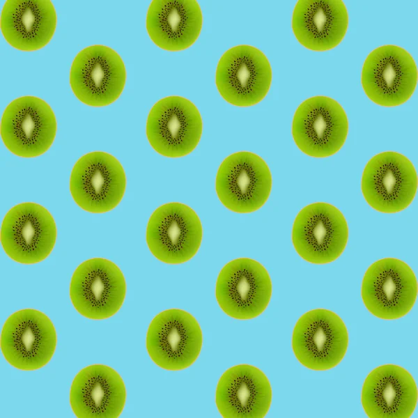 Fundo Hortelã Frutas Kiwi Com Malha Gradiente Ilustração Vetorial —  Vetores de Stock