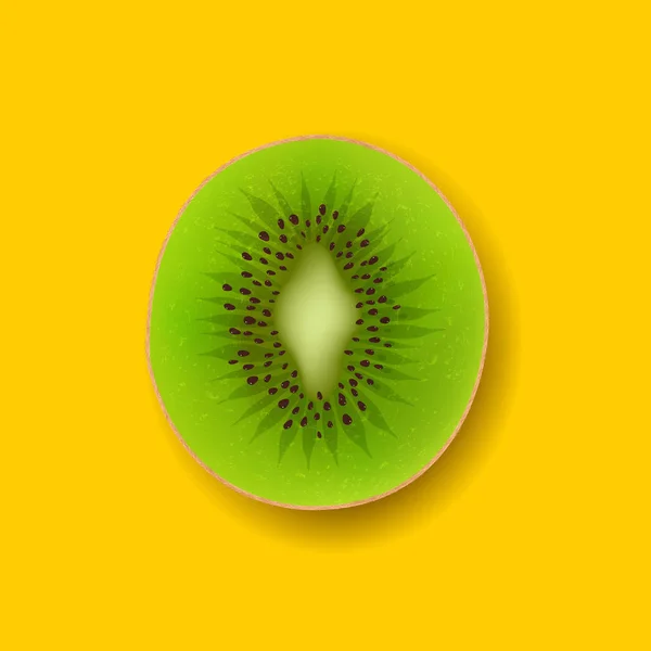 Kiwi Frutas Isoladas Com Malha Gradiente Ilustração Vetorial — Vetor de Stock