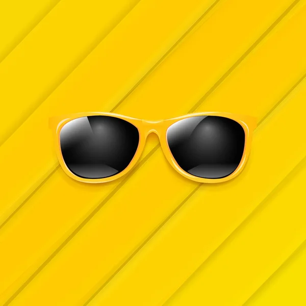 Sunglasses Orange Yellow Background Gradient Mesh Vector Illustration — Stock Vector