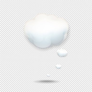 Bulut Simgesi Yalıtılmış Beyaz Arka Plan Gradyan Örgü, Vektör Çizimi