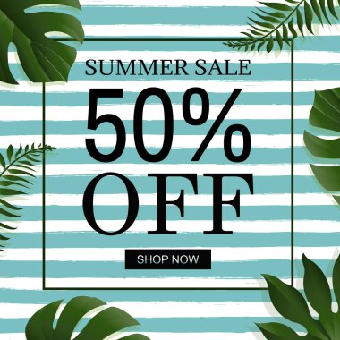 Boya Hattı ile Nane Satış Arka Plan, Vektör Illustratio