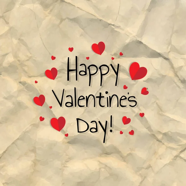 Cartão Dia Dos Namorados Com Corações Vermelhos Com Malha Gradiente — Vetor de Stock