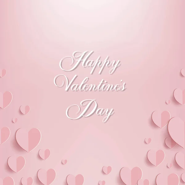 Valentijnsdag grens met rode harten — Stockvector