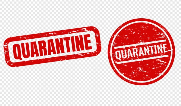 Quarantaine Tekstset Geïsoleerde transparante achtergrond — Stockvector