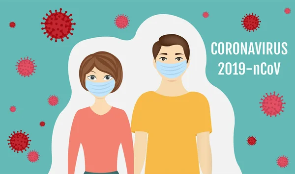 Stop Coronavirus Poster Geïsoleerde Groene Achtergrond — Stockvector