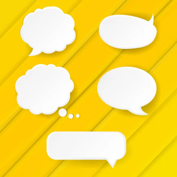 Yellow Banner with Speech Bubble — стоковый вектор