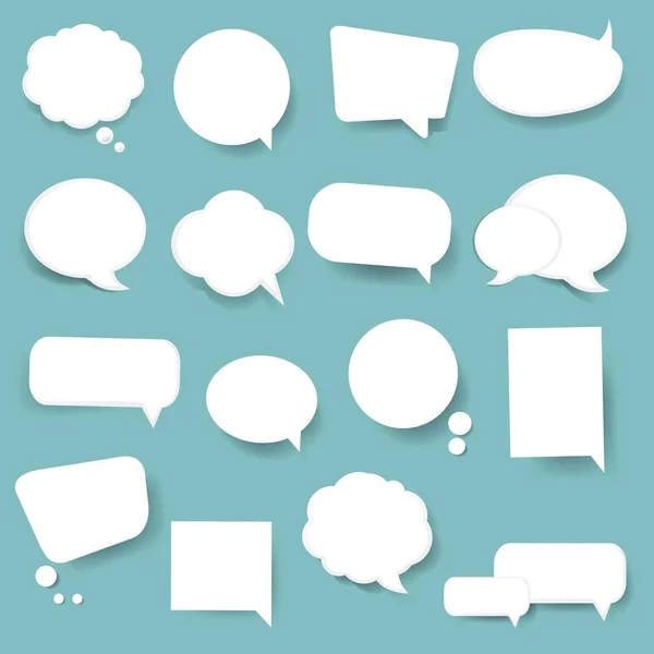 Colorido Speech Bubble Set Mint fundo — Vetor de Stock