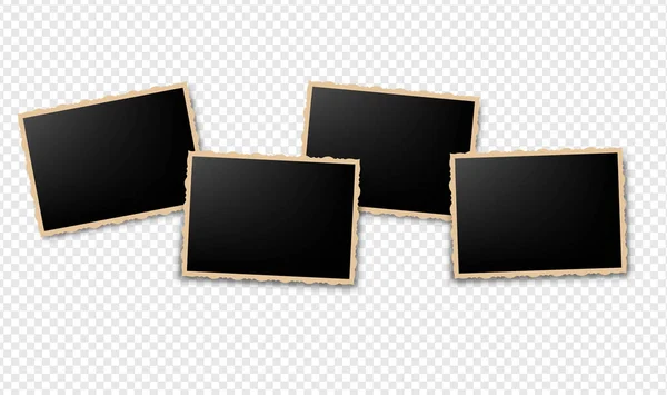 Photo Frame Border With Transparent Background — Stock Vector