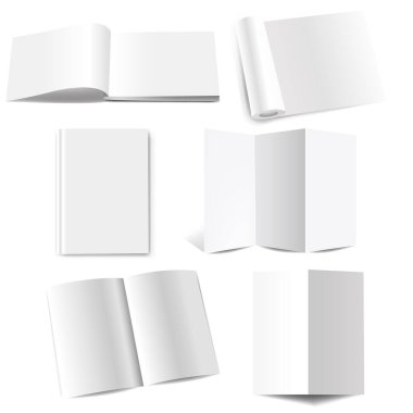 Beyaz Kitap Şablon Model Ayırılmış Beyaz Arkaplan