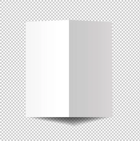 Folheto branco Mockup isolado fundo transparente — Vetor de Stock