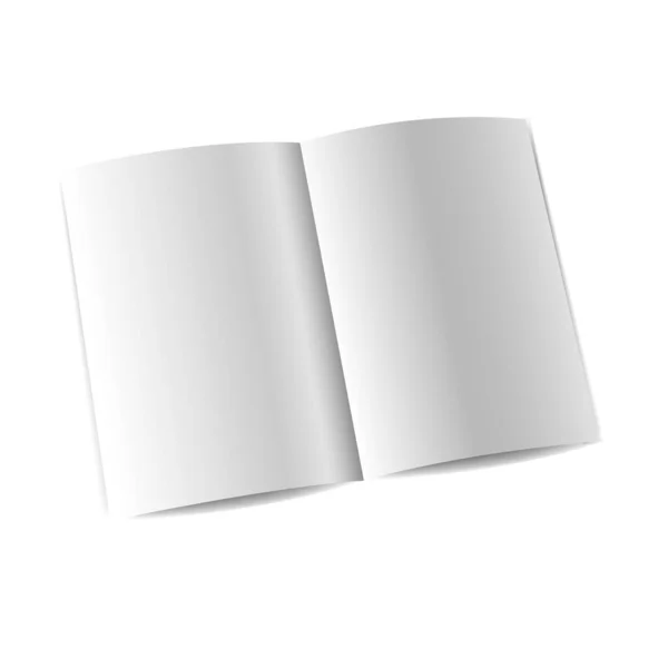Plantilla de folleto blanco Mockup aislado fondo blanco — Vector de stock