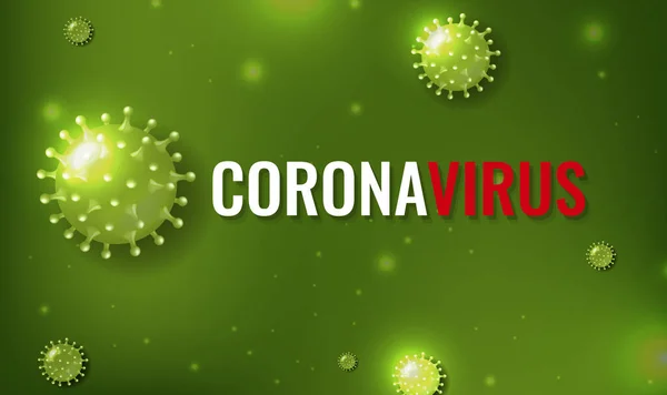 Coronavirus Banner Pandemisch Concept Achtergrond — Stockvector