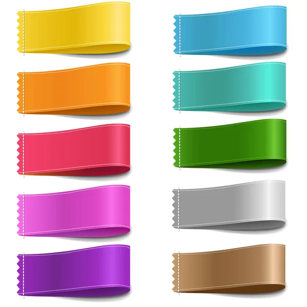 Colorful Ribbon And White Background — Stock Vector