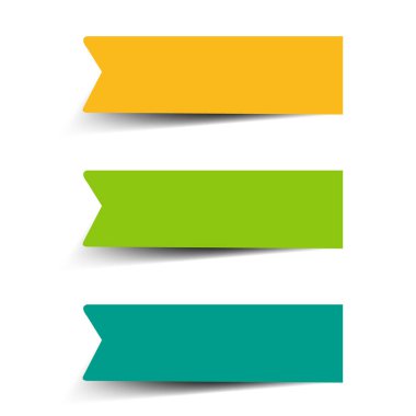 İzole edilmiş Beyaz Arkaplan Renkli Etiketler