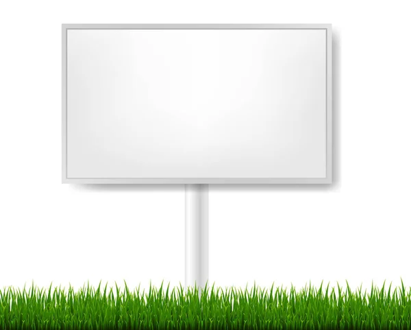 Außenwerbung Anzeige Mit Weißem Hintergrund Mit Gradientennetz Vektorillustration — Stockvektor