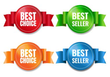 En İyi Seçim Etiketleri Beyaz Arkaplanı Ayarla