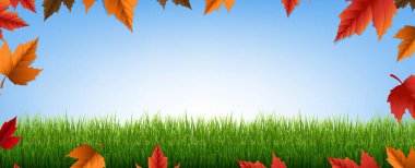 Yapraklı Sonbahar İndirim Posteri