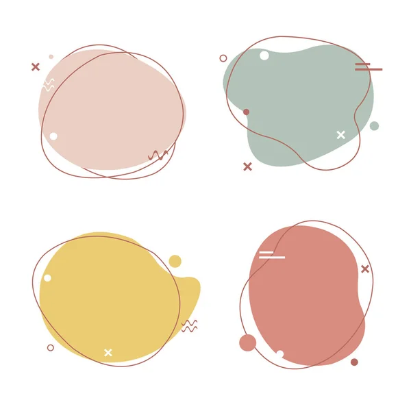 Простий набір бульбашок пастельних мов ізольовано — стоковий вектор