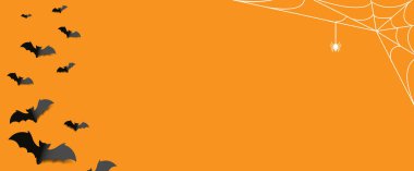 Mutlu Cadılar Bayramı Afişi Turuncu Arkaplan